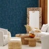 Papier peint vinyle intissé géométrique Empreinte bleu L.1005 x l.53cm Lutèce