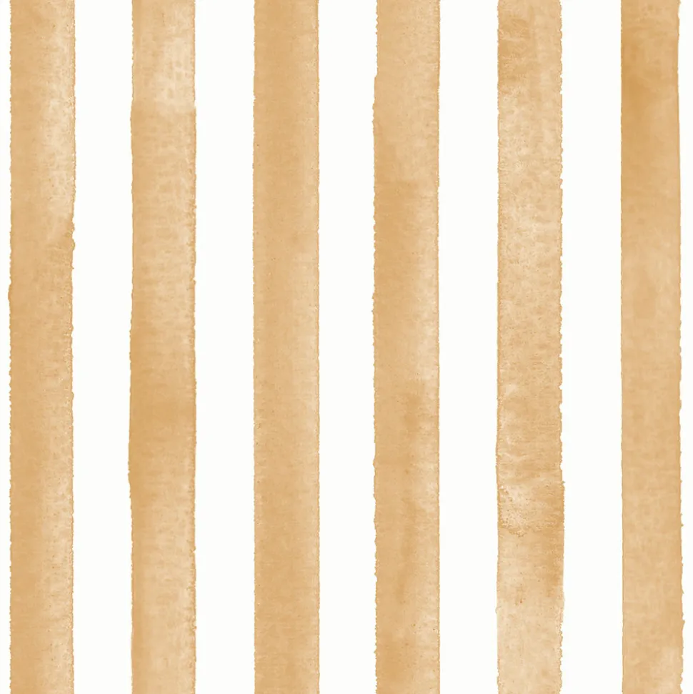 Papier peint vinyle intissé rayures jaune ocre L.1005 x l.53cm Ugèpa