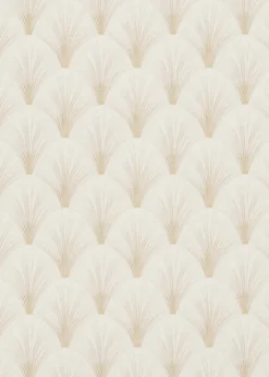 Papier peint vinyle intissé art déco beige, or L.1005 x l.53cm, Erismann Avantgarde