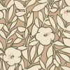 Papier peint vinyle intissé à coller fleurs rose L.10 05 x l.53cm