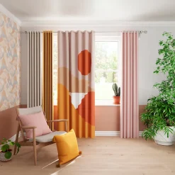 Papier peint vinyle intissé Hills GoodHome rose et bleu L.10m x l.53cm
