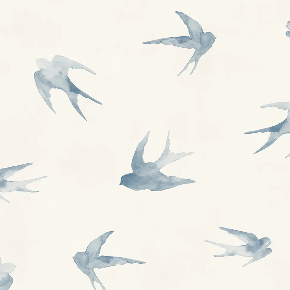 Papier peint vinyle intissé enfant petit oiseau bleu L. 1005 x l. 53cm Ugepa