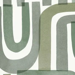 Papier peint vinyle intissé Abaca vertigo géométrique vert L.1001 x l.53cm Lutèce