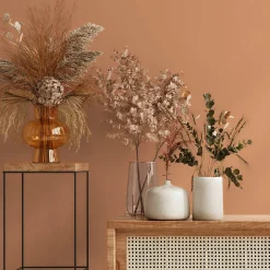 Papier peint vinyle intissé uni orange terracotta L.53 x l.1005 cm GoodHome Aune