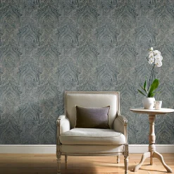 Papier peint Vinyle Intissé GoodHome Citre Sarcelle pâle