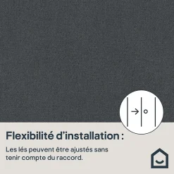Papier peint vinyle intissé uni aspect tissu gris anthracite L.1005 x l.53cm GoodHome, Mythe