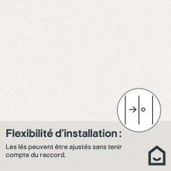 Papier peint vinyle intissé uni aspect tissu blanc L.1005 x l.53cm GoodHome, Mythe