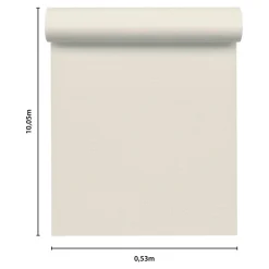 Papier peint vinyle intissé uni aspect tissu blanc L.1005 x l.53cm GoodHome, Mythe