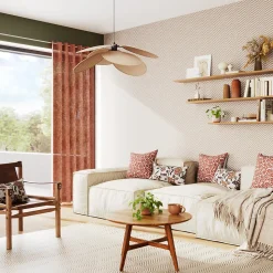 Papier peint vinyle intissé Donsig GoodHome chevrons beige l.53 cm x 10m