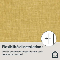 Papier peint vinyle intissé uni structuré jaune ocre L.1000 x l.52 cm GoodHome Shung
