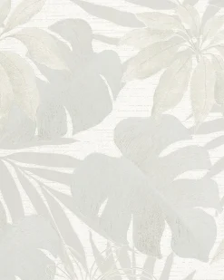 Papier peint vinyle intissé jungle feuillage beige, vert L.1001 x l.53cm