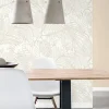 Papier peint vinyle intissé expansé feuillage beige L.1005 x l.53cm, Rasch Jungle sertie