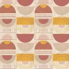 Papier peint vinyle intissé Sunset GoodHome rose et jaune L.10m x l.53cm