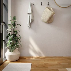 Papier peint vinyle intissé uni aspect tissu beige L.1005 x l.53cm GoodHome, Mythe