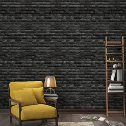 Papier peint Vinyle Intissé GoodHome Grune gris anthracite
