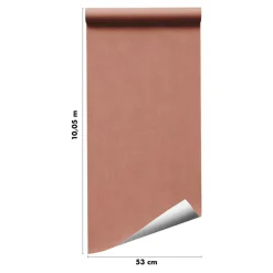 Papier peint vinyle intissé uni orange terracotta L.53 x l.1005 cm GoodHome Tille