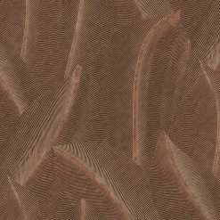 Papier peint vinyle intissé Allure Lutece mat et satiné effet Cuivre feuilles marron, rouille l.1005 x l.53 cm
