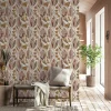 Papier peint vinyle intissé fleuri féerie bucolique rose L.1005 x l.53cm Lutèce