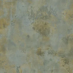 Papier peint vinyle intissé texturé effet plâtre vert, bleu satiné L.1005 x l.53cm Grandeco