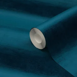 Papier peint Vinyle intissé GoodHome Arugam bleu foncé l.53 x H.1000 cm