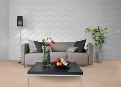 Papier peint vinyle mur et plafond EDEM 115-00 aspect lambris blanc