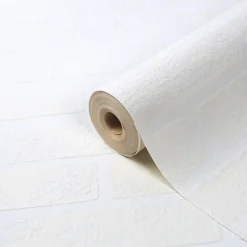 Papier peint vinyle sur intissé Grewia GoodHome blanc