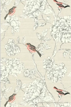 Papier peint vinyle sur intissé Fleur L.10.05 x l.0.53 m. - Réf. LTC-51224707