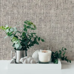 Papier peint vinyle sur intissé Coutu GoodHome contemporain beige l.53 x H.1005 cm