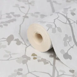 Papier peint vinyle sur intissé GoodHome Bromus crème