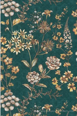 Papier peint vinyle sur intissé Fleur L.10.05 x l.0.53 m. - Réf. AS-391174