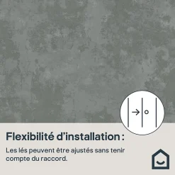 Papier peint vinyle sur intissé GoodHome  Omey gris anthracite