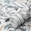 Papier peint vinyle sur intissé Cottage végétal bleu L.1005 x l.53cm Erismann