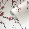 Papier peint vinyle sur intissé GoodHome Teff rose