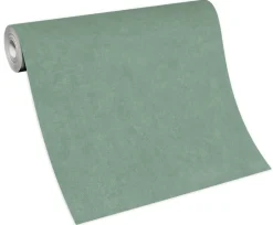 Papier peint vinyle sur intissé Erismann vert eucalyptus
