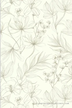 Papier peint vinyle sur intissé Fleur L.10.05 x l.0.53 m. - Réf. LTC-51247707