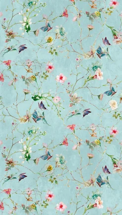 Papier peint vinyle sur intissé Fleur L.2.8 x l.1.59 m. - Réf. AS-382681