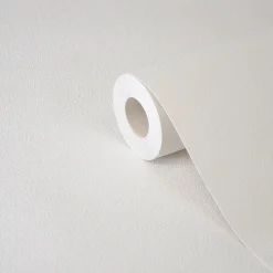 Papier peint vinyle sur papier duplex Wampi blanc