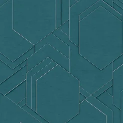 Papier vinyle sur intissé GoodHome Masson bleu