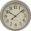 Pendule murale look Gris Brossé D 35 cm