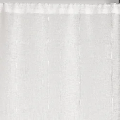 Petit rideau de fenêtre fines rayures blanches (90x210 cm - Blanc)