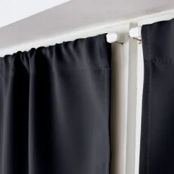 Petit rideau uni et occultant (60x120 cm - Gris Foncé)