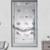 Petit voilage en organza jacquard à remonter (60x160 cm - Gris clair)