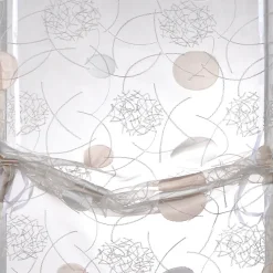 Petit voilage en organza jacquard à remonter (90x200 cm - Ivoire)