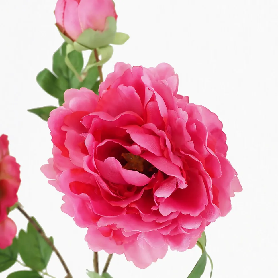 Pivoine artificielle en tige rose 70cm lot de 4