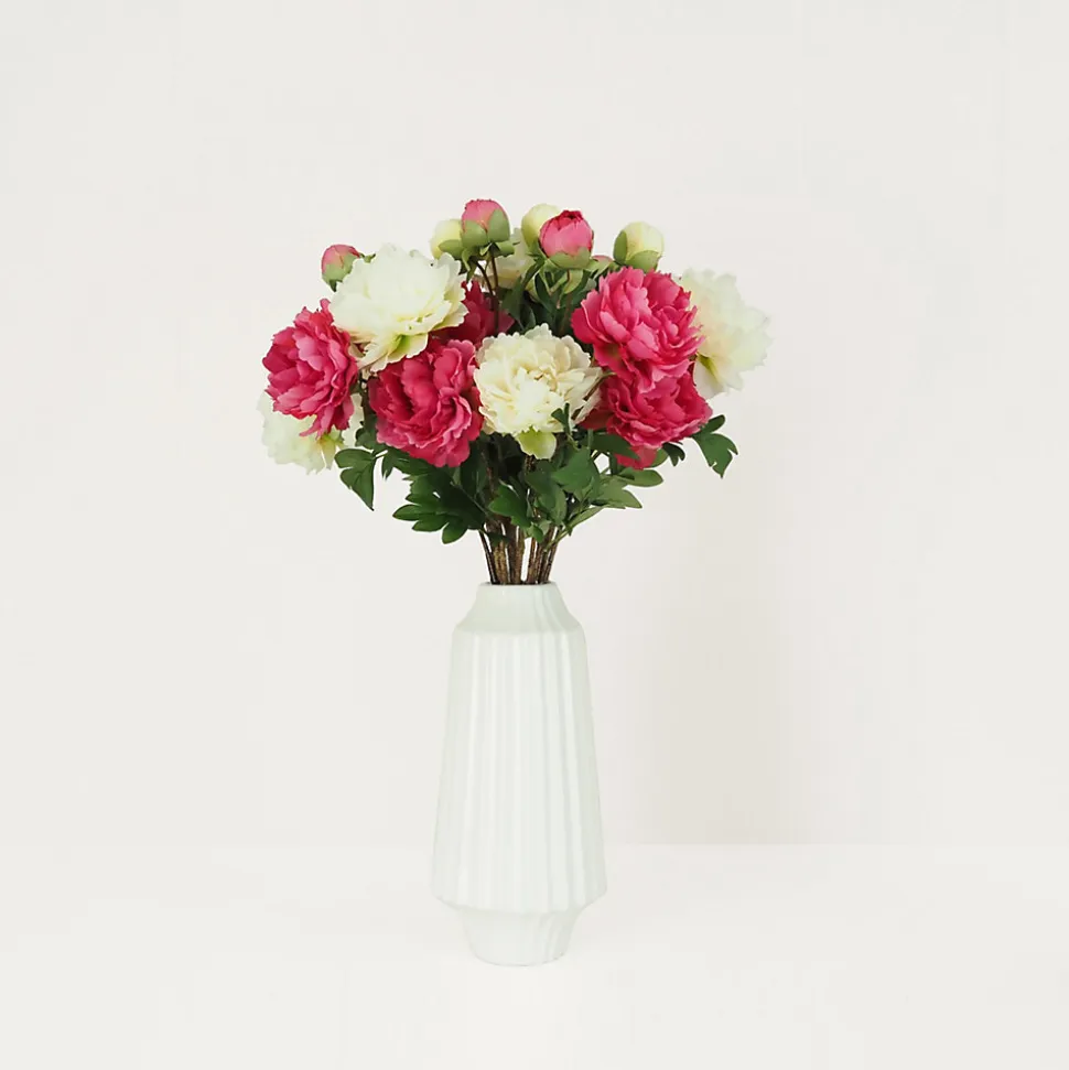 Pivoine artificielle en tige rose 70cm lot de 4