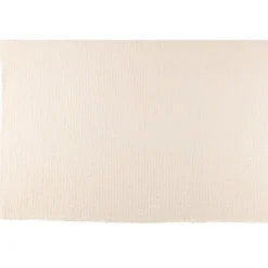 Plaid à bords effilochés en polyester blanc 180x130cm