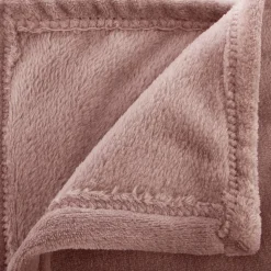 Plaid - flanelle - rose - 125x150 cm - Atmosphera