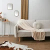 Plaid - Home Deco Factory - Molleton - Microfibre - Crème - 150 X 200 Cm