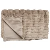 Plaid - Home Deco Factory - Opulence - Imitation Fourrure - Marron - 120 X 150 Cm