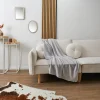 Plaid - Home Deco Factory - Molleton - Gris - 120 X 150 Cm